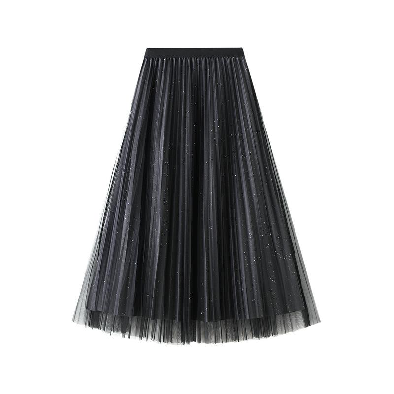 Bright Silk Screen Half-length Skirt For Women-WF00370-Veeddydropshipping