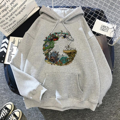 Japanese Anime Cartoon Totoro Hoodie Women Kawaii Hoodeis Miyazaki-TB01325-Veeddydropshipping