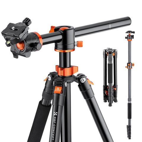 Concept 73 Inch/186cm Aluminium Camera Tripod with Transverse Center Column -CE00289-Veeddydropshipping