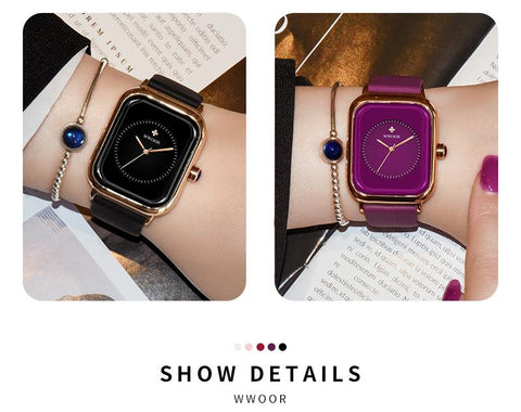 Luxury Fashion Square Quartz Wristwatch Waterproof -JW00952-Veeddydropshipping