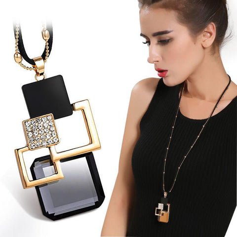 Long Necklaces Pendants for Women Collier Geometric Chain Fashion-JW01175-Veeddydropshipping