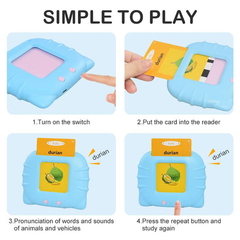 Kids Audio Electronic Cards Book Cognitive Talking Flash Cards Early Education-TB00496-Veeddydropshipping