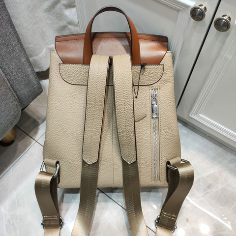 School Book Bag All-match Real Leather Women&#39;s Backpack High-BS00040-Veeddydropshipping