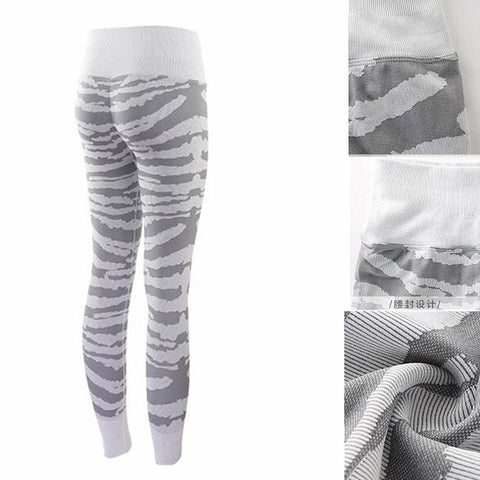 2023 Seamless Tiger Gym Booty Yoga Set Scrunch Squat Proof Leggings Yoga Pants -OS00880-Veeddydropshipping