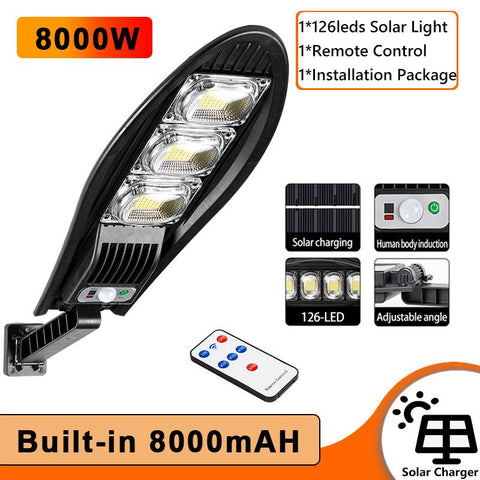 10000W Upgraded 168LED Solar Street Light Outdoor Waterproof LED For Garden-TI00807-Veeddydropshipping