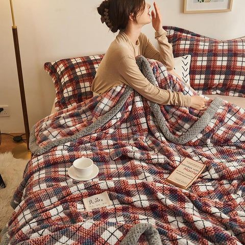 Throw Soft Chenille Yarn Knitted Blanket-HA00436-Veeddydropshipping