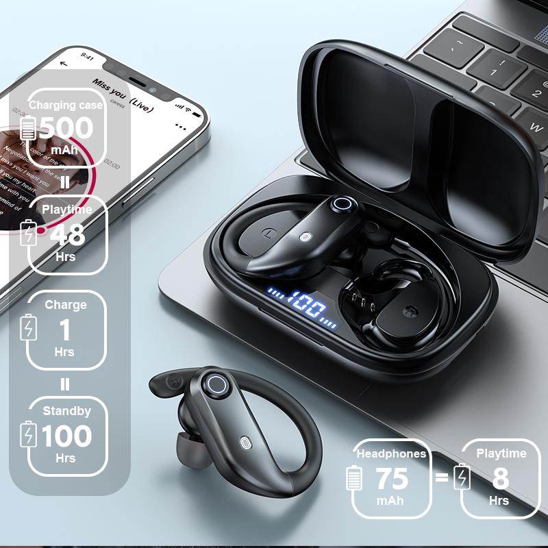 Bluetooth Noise Cancelling Sport Earbuds Wireless  Earphones-Veeddydropshipping