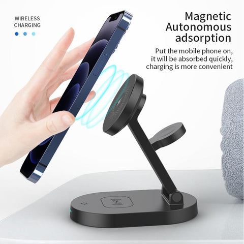 3 in 1 100W Magnetic Wireless Chargers Stand For iPhone-PA01066-Veeddydropshipping