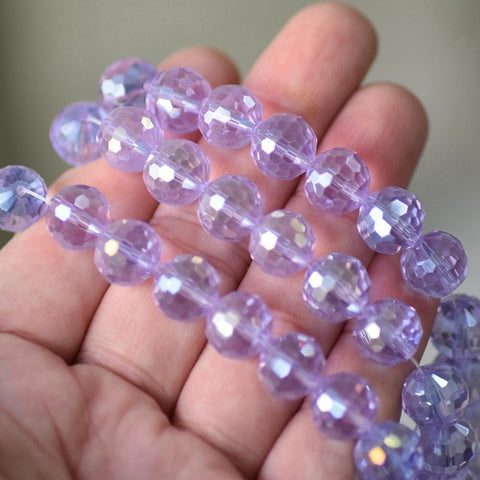 Plated Crystal Glass Loose Spacer Beads Lot Colors For Making DIY-JW01512-Veeddydropshipping