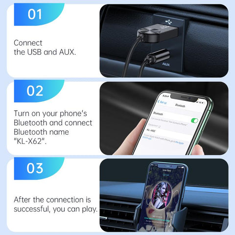 Bluetooth Aux Adapter Dongle USB To 3.5mm Jack Car Audio Aux Bluetooth -CE01253-Veeddydropshipping