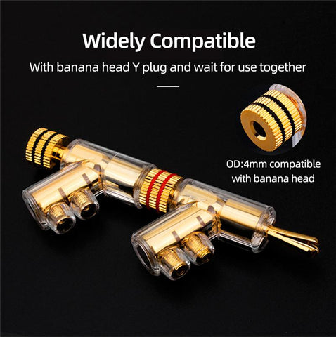 Banana Plug Hi-End Copper For 4mm Head Self-Locking Speaker Connector Audio-CE00210-Veeddydropshipping