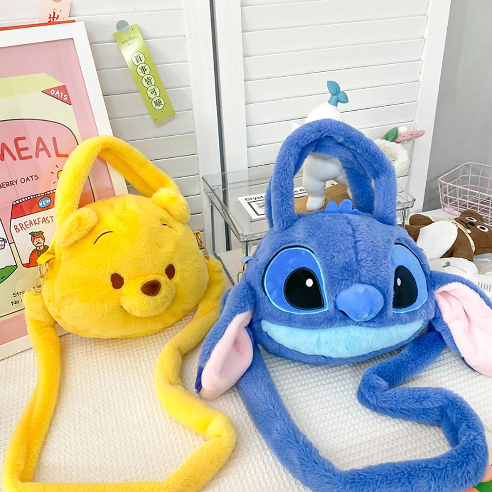 Cartoon Pooh Bear Plush Bag Doll Shoulder Bags-TB00081-Veeddydropshipping