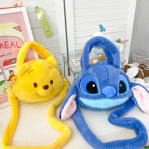 Cartoon Pooh Bear Plush Bag Doll Shoulder Bags-TB00081-Veeddydropshipping