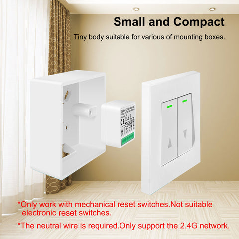 GIRIER Tuya ZigBee 3.0 Smart Curtain Switch Module for Roller Blinds-TI01137-Veeddydropshipping