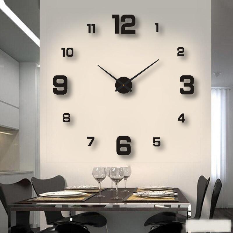 3D Wall Clock Luminous Frameless Wall Stickers-HA00205-Veeddydropshipping