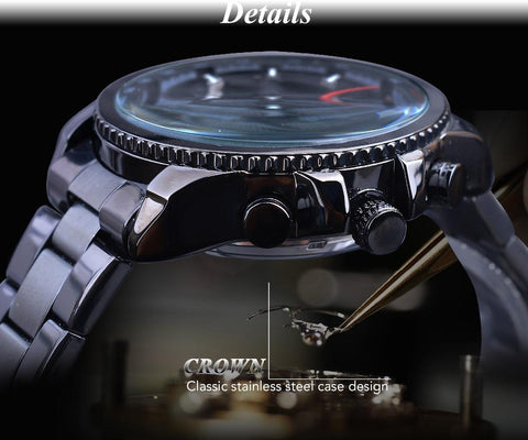 Stainless Steel Men Mechanical Automatic Wrist Watches -JW00617-Veeddydropshipping