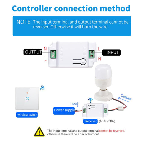 AXUS 1/2/3 Gang Wireless Wall Switch RF 433Mhz Interruptor Light Touch-TI01139-Veeddydropshipping