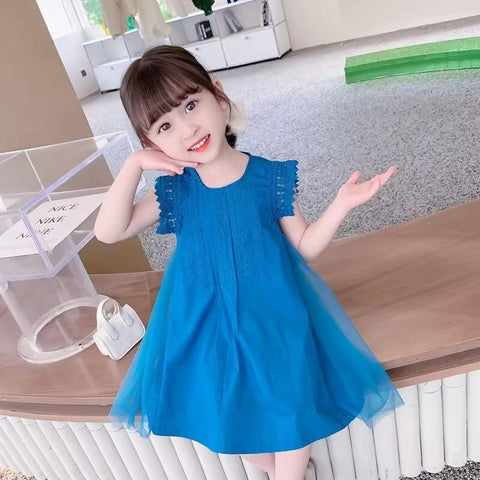 baby girl dresses summer solid cotton sleeveless dress for girls 2-10 year-TB00858-Veeddydropshipping