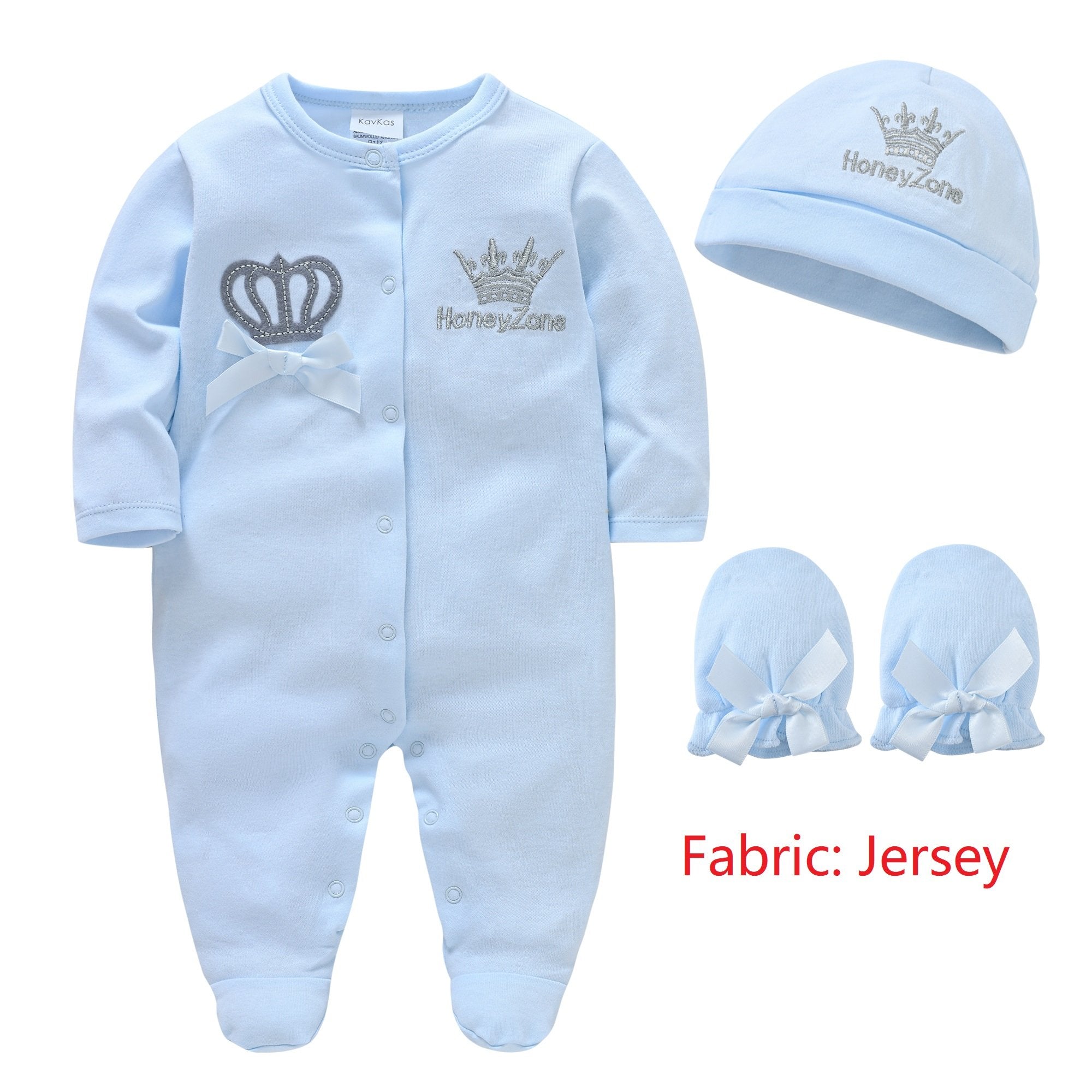 Newborn Baby Boys Romper Royal Crown Prince 100% Cotton Clothing-Veeddydropshipping-1