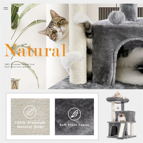 Cat Tree Luxury Cat Towers with Double Condos-HA01427-Veeddydropshipping