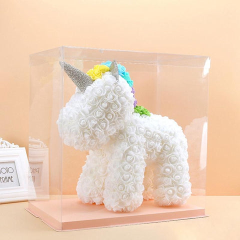 Eternal Unicorn Artificial Flower Wings Crown-HA00768-Veeddydropshipping