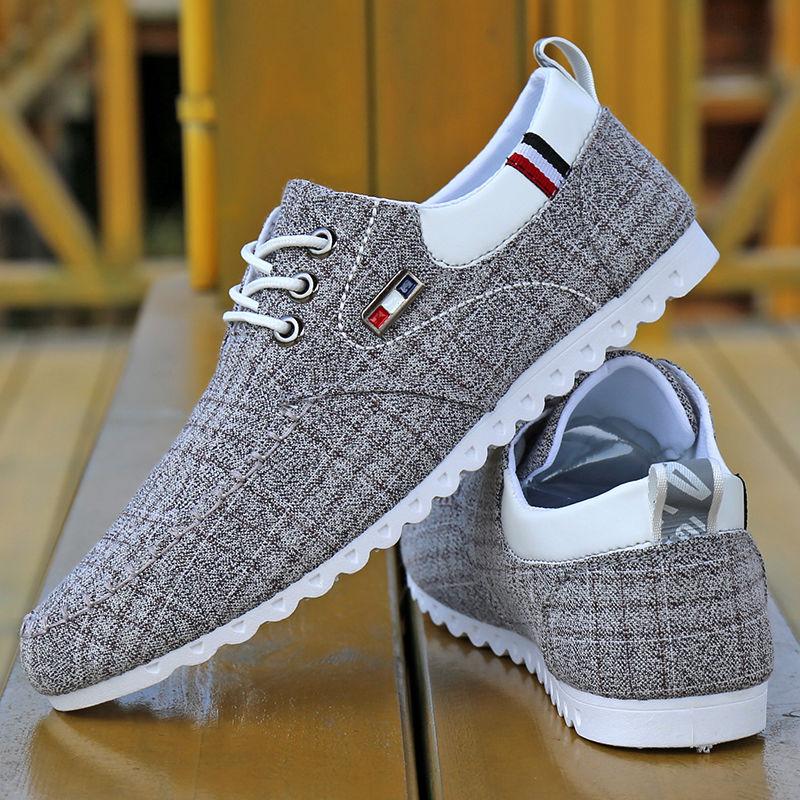 Casual Canvas Driving Lace Up Flat Shoes Lightweight-BS01380-Veeddydropshipping