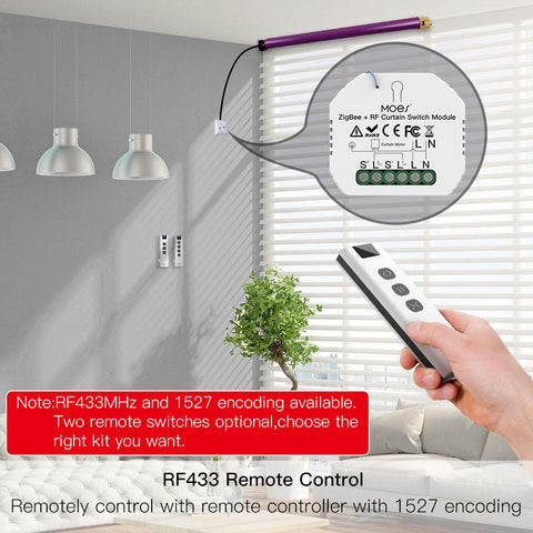 ZigBee DIY RF433 Smart Curtain Switch Module for Electric-TI01062-Veeddydropshipping