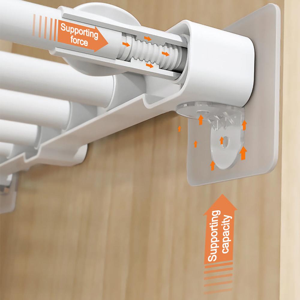 Adhesive Closet Cabinet Shelf Support Clip Wall Hanger-HA00865-Veeddydropshipping