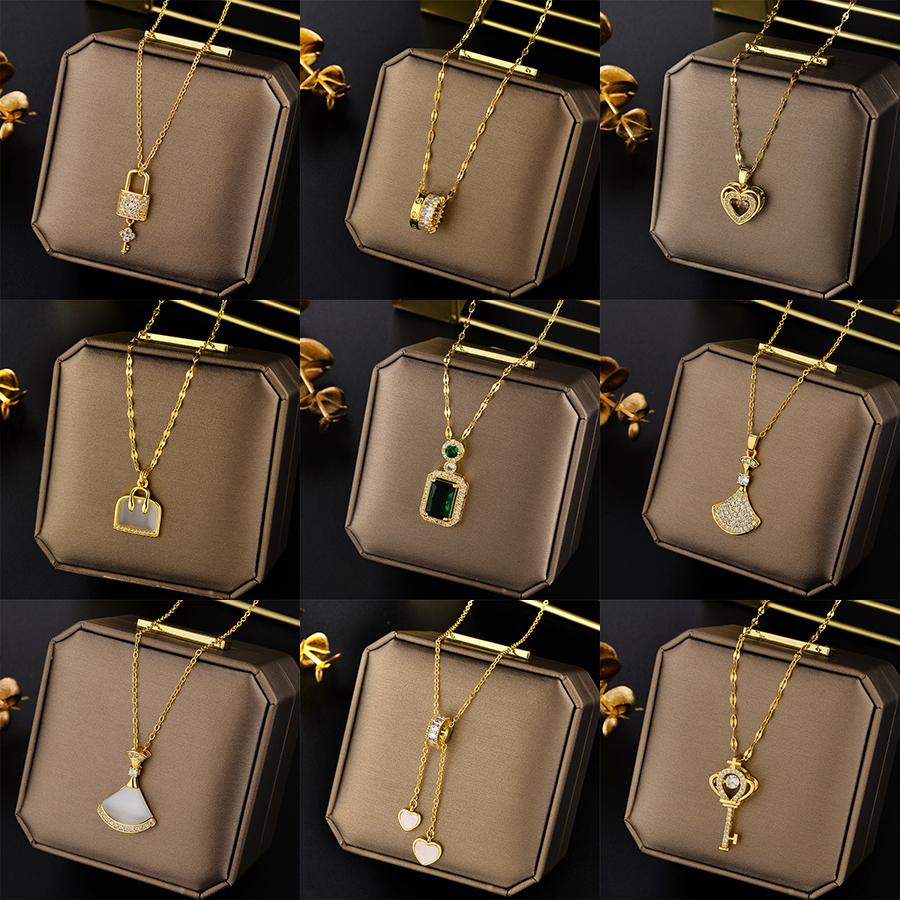 Luxury Zircon Crystal Pendant Necklaces For Women -JW01181-Veeddydropshipping