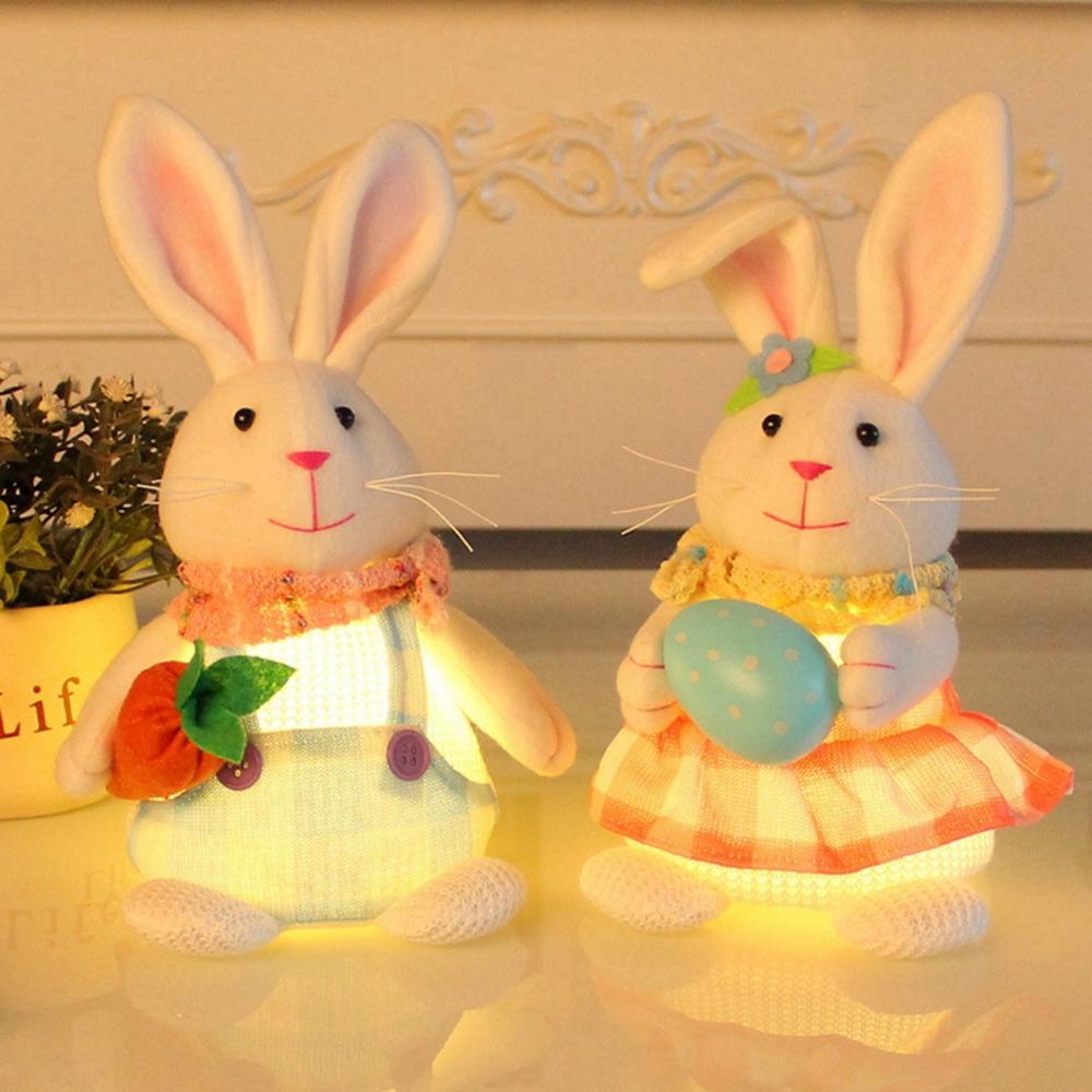 Glowing LED Light Gnome Doll Bunny Ears Faceless Dol-HA00303-Veeddydropshipping