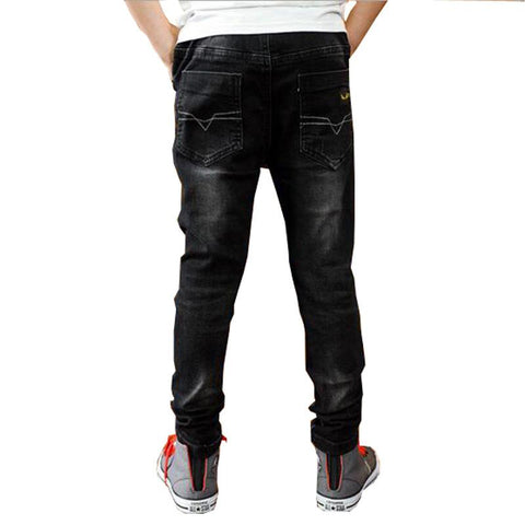 Boys pants spring autumn black jeans kids casual trousers boys jeans-TB01272-Veeddydropshipping