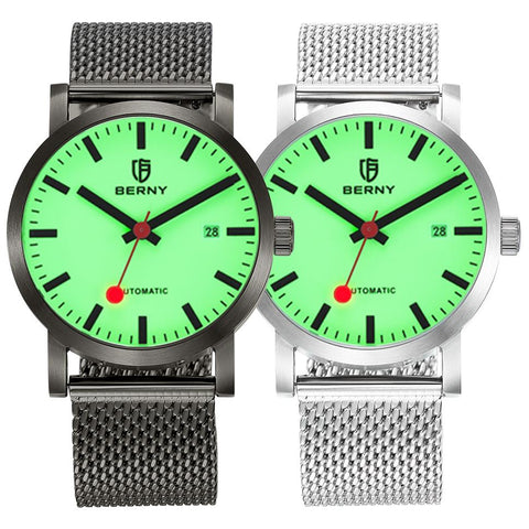 Automatic  Luminous Stainless Steel  Mechanical Swiss Railway Watch-JW00621-Veeddydropshipping