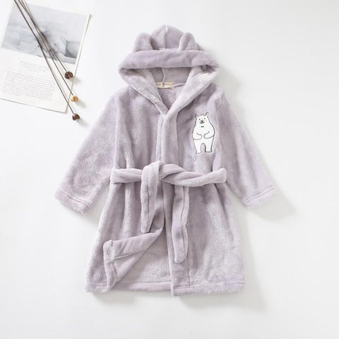 Kids Bathrobe for Girl Children Clothing Girl Flannel Bath Robe Clothes Boy-TB01045-Veeddydropshipping