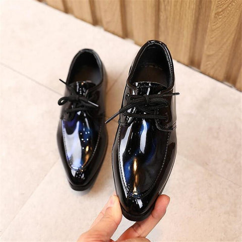 New Children Leather Shoes  Black Boys Dress Shoes Kids-TB00144-Veeddydropshipping