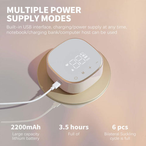 Rechargeable Nursing Breast Pumps with LED Display Double Electric Breast-TB00649-Veeddydropshipping