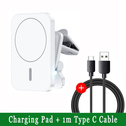30W Magnetic Car Phone Holder Wireless Charger-PA01104-Veeddydropshipping