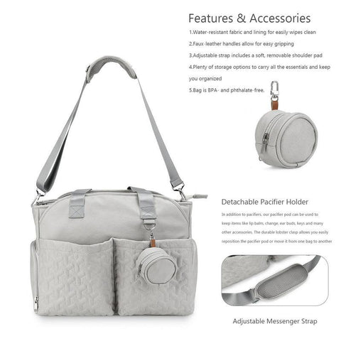 Carrying Diaper Bag Travel Tote Mummy Bag Large Capacity-TB00203-Veeddydropshipping