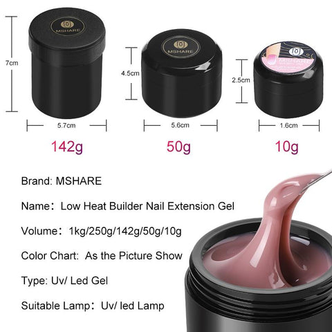 Nude Uv Builder Nail Gel for Extension Builder In a Bottle Self -BH00998-Veeddydropshipping