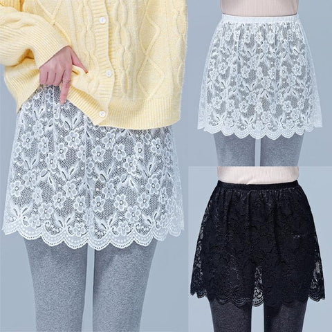 Women Floral Lace Layering Scalloped Hemline-WF00502-Veeddydropshipping