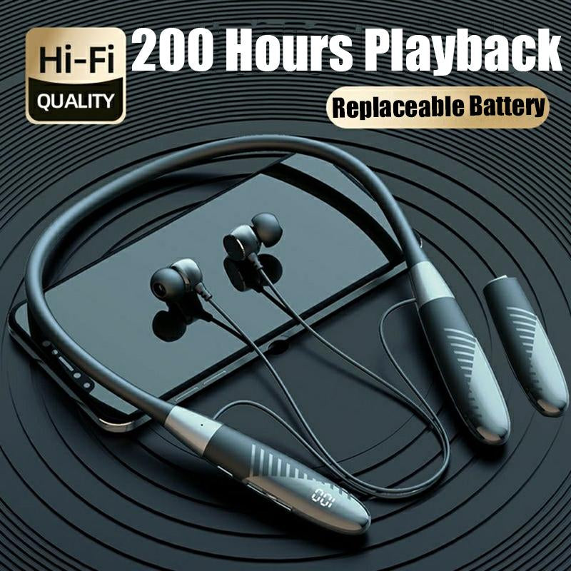200Hours Wireless Bluetooth Earphone HiFi Bass Headphones Magnetic -CE01073-Veeddydropshipping