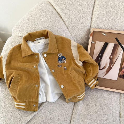 Spring Autumn Children Corduroy Jackets Boys Girls-Veeddydropshipping
