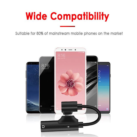 2 In1 Type C To 3.5mm  Jack Splitter Earphone Audio Convertor-Veeddydropshipping