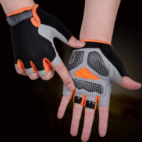 1 Pair Half Finger Gloves Gym Fitness Anti-Slip Women Men Fingerless Gloves Summer -OS01167-Veeddydropshipping