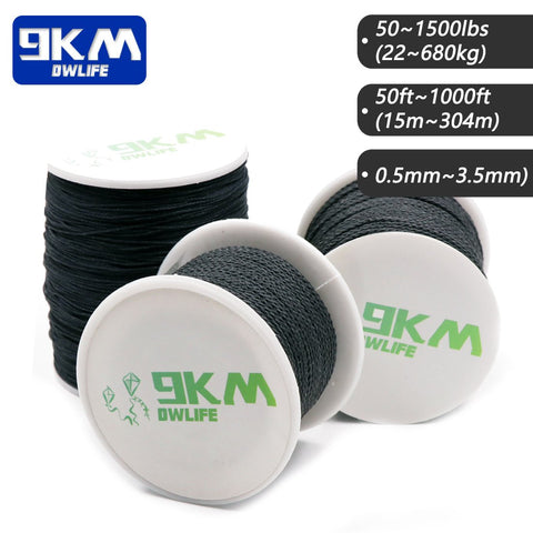 50Lbs-2000Lbs Black Kevlar Line Braided Fishing Assist Line High Tensile Strength -OS00328-Veeddydropshipping