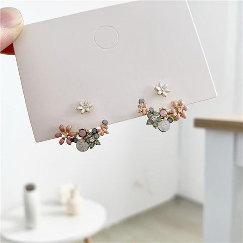Korean Exquisite Flower Butterfly Earrings For Women Earring Girl-JW01449-Veeddydropshipping