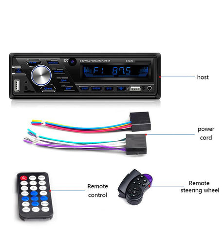 AZGIANT 12V 24V ISO Bluetooth Car Stereo FM Radio MP3 Audio Player-AM00643-Veeddydropshipping