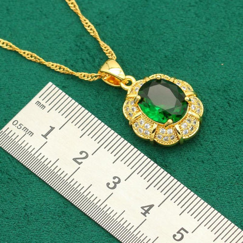 Jewelry Sets Zircon Bracelet Ear Clip Earrings Necklace -JW00210-Veeddydropshipping