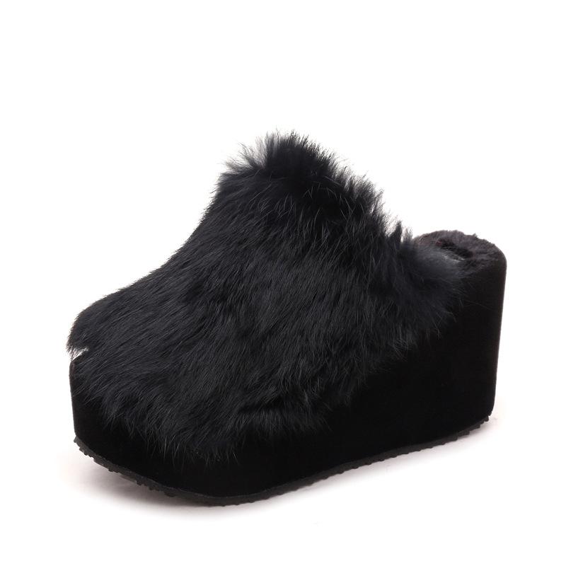 Slippers Female Wedge 9cm High-heels Shoes Outside Wear-BS01185-Veeddydropshipping