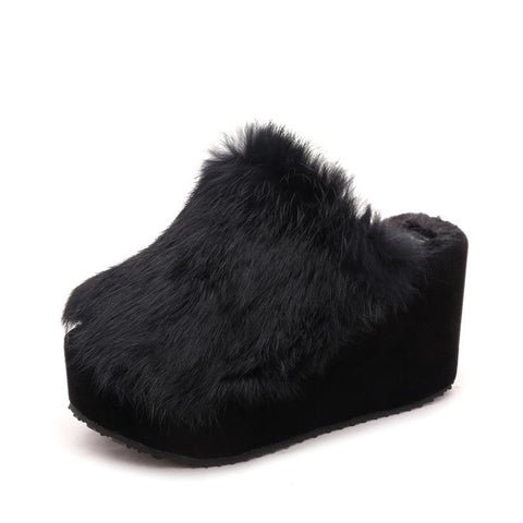 Slippers Female Wedge 9cm High-heels Shoes Outside Wear-BS01185-Veeddydropshipping