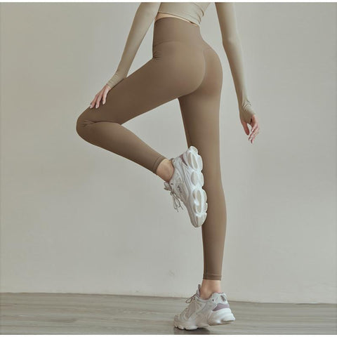 Yoga Leggings Women Drawstring High Waist Hip Lift  Yoga Pants Gym Running -OS00914-Veeddydropshipping